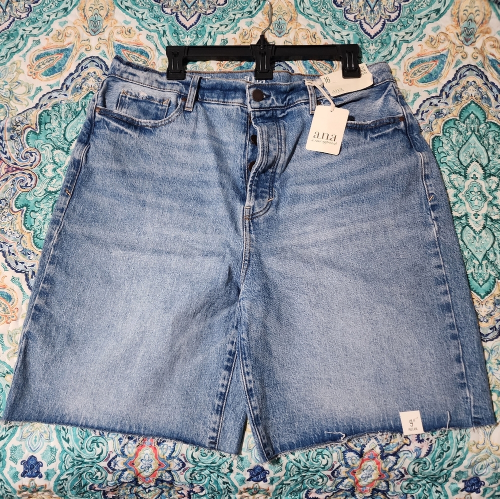 a.n.a high rise bermuda shorts